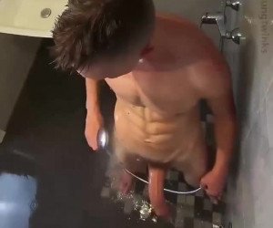 amateur twink big dick in shower